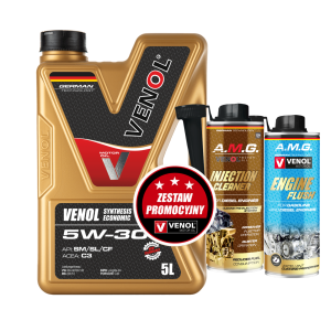 Pakiet startowy Diesel VENOL 5W-30 - olej 5L + płukanka + preparat do wtryskiwaczy